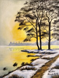 "Winter Trees Silhouette" -- You make known to me the path of life; you will fill me with joy in your presence, with eternal pleasures at your right hand. Psalm 16:11 "Winter Trees Silhouette"
