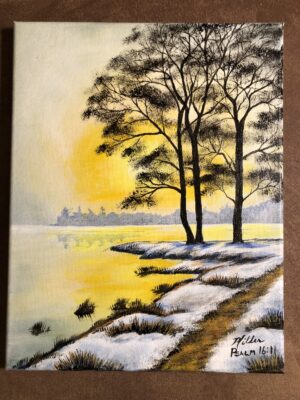 You make known to me the path of life;
you will fill me with joy in your presence,
with eternal pleasures at your right hand. Psalm 16:11 Winter Trees Silhouette (Ps 16:11)