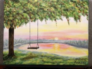 He leads me beside quiet waters, He refreshes my soul. Psalm 23:2 The Swing