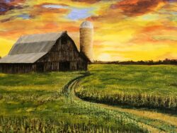 "Golden Fields" -- You crown the year with your bounty, and your carts overflow with abundance. Psalm 65:11 "Golden Fields"