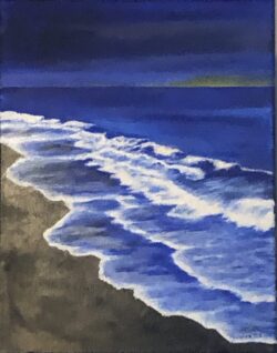 "Night Waves" -- He alone stretches out the heavens and treads on the waves of the sea. Job 9:8 "Night Waves"
