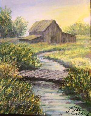 The grasslands of the wilderness overflow;
the hills are clothed with gladness. Psalm 65:12 "Gerry's Creek"