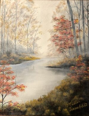 I will extend peace to her like a river, and the wealth of nations like a flooding stream. Isaiah 66:12 "Red Trees and the River"