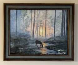 As the deer pants for streams of water, so my soul pants for you, my God. Psalm 42:1 "As The Deer" (Framed)