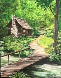 "Woodland Retreat" -- My people will live in peaceful dwelling places, in secure homes, in undisturbed places of rest. Isaiah 32:18 "Woodland Retreat"