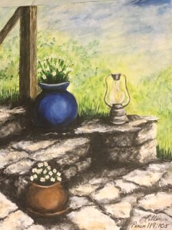 "The Back Steps" -- Your word is a lamp to my feet And a light to my path. Psalm 119:105 "The Back Steps"