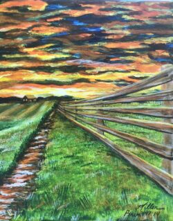 8 X 10 Acrylic on Canvas For Sale &40 "Peaceful Borders"